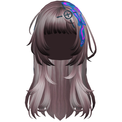 Rose Pink Heatwave Crosshair Punk Flowy Girl Hair