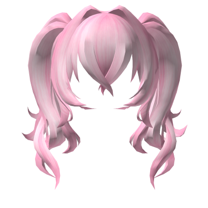 Cute Messy Anime Twintails Hair - Pastel Pink Roblox item