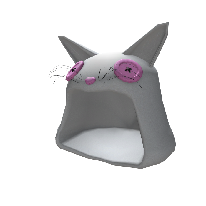 🤍💜 White Purple Stitched Cat Hood