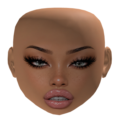 DE | BADDIE MESH HEAD MAKE UP BLUE EYES GRILLS