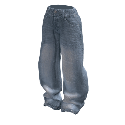 Grunge Baggy Jeans Light Wash thumbnail