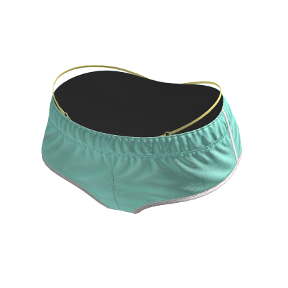 Lagoon Aqua Rhinestone GMARI Layered Shorts