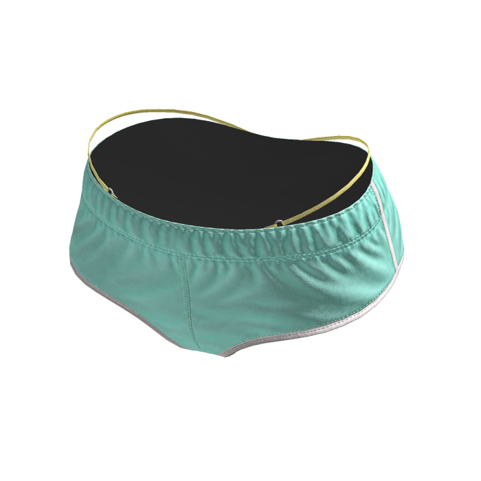 Lagoon Aqua Rhinestone GMARI Layered Shorts