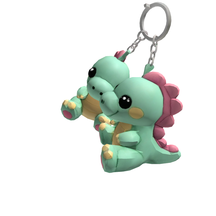 Double Dino Plush Keychain
