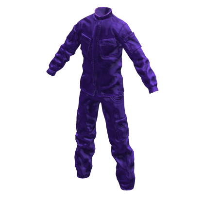 Purple Work Uniform Coverall Jumpsuit