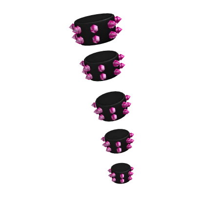 Left Leg Spikes Pink Leather Black Cyberpunk Emo | Roblox