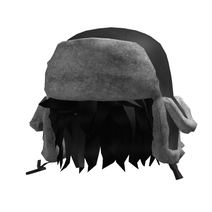 Black Messy Hair w/ Ushanka