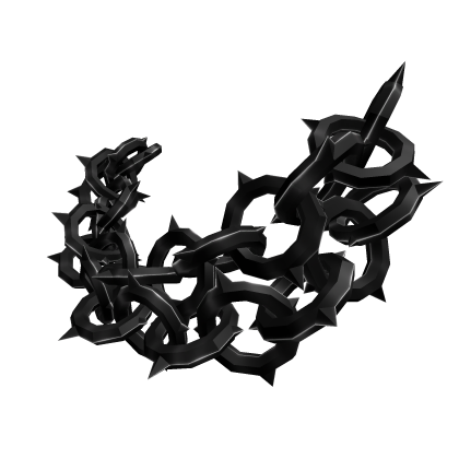Gunmetal Black Matte Spiked Chrome Chain [RIGHT] Roblox item