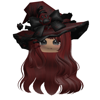 Red Kawaii Witch Halloween Hair