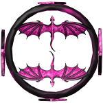 Dual Pink Flying Dragons Crown