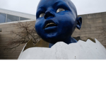 Blue face baby