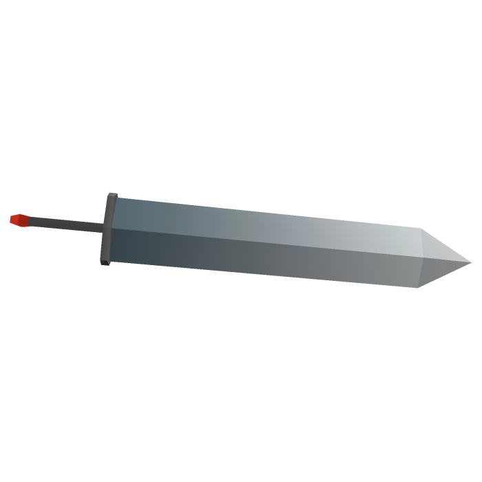 Knight Low Poly Sided Sword
