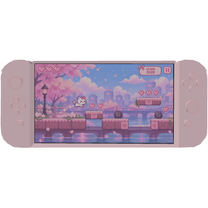 Cute Pink Kitty Gamer Girl Gaming Pad Roblox item