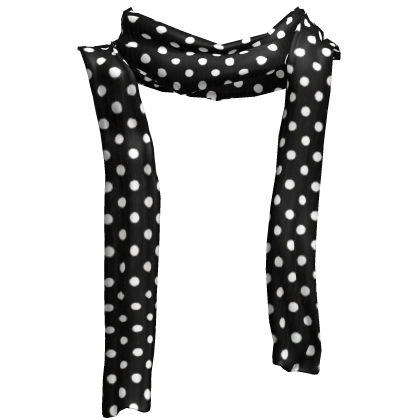 ♡ harajuku black & white polka dot long scarf 1.0 