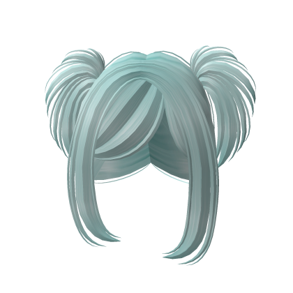 ҂ ᆺ ᗜ double pigtail emo scene shy girl hair blue Roblox item