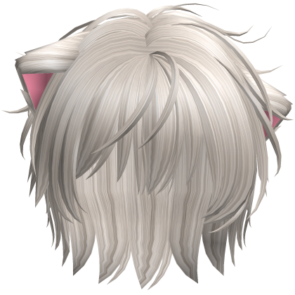 Catboy Anime Cat Ear Halloween Hair in Ash Blonde Roblox item