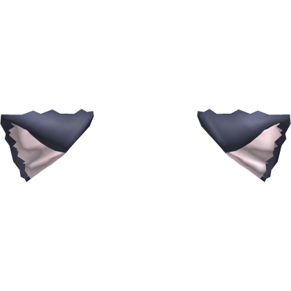 School kitty fluffy simple cat ears in navy blue