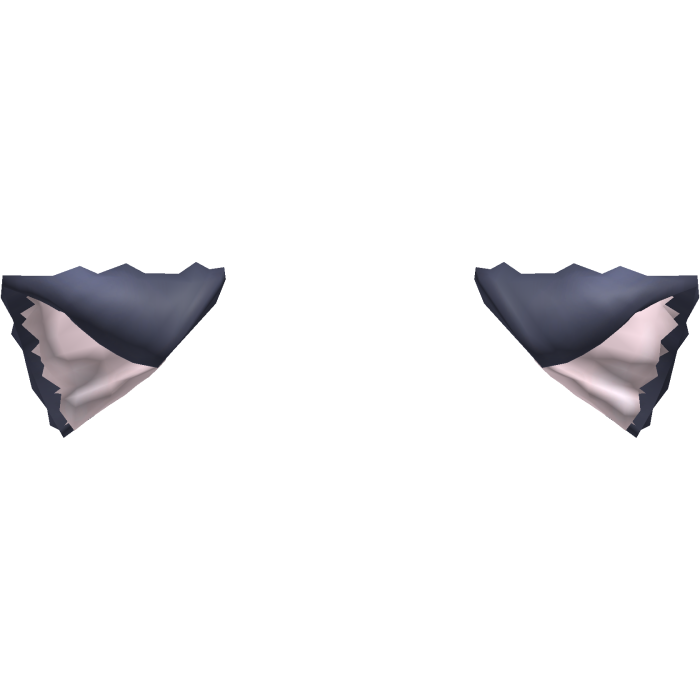 School kitty fluffy simple cat ears in navy blue