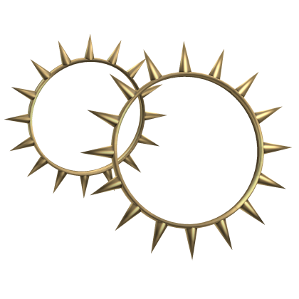 Gold Spiked Earrings 