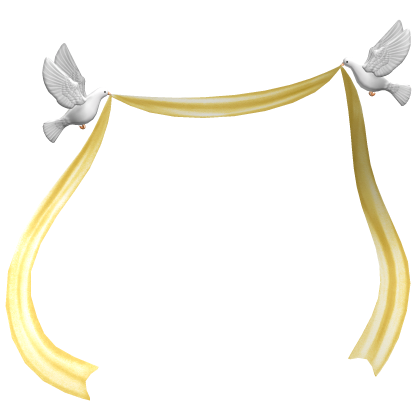 Birds of Peace Elegant Yellow Ribbon Background Roblox item