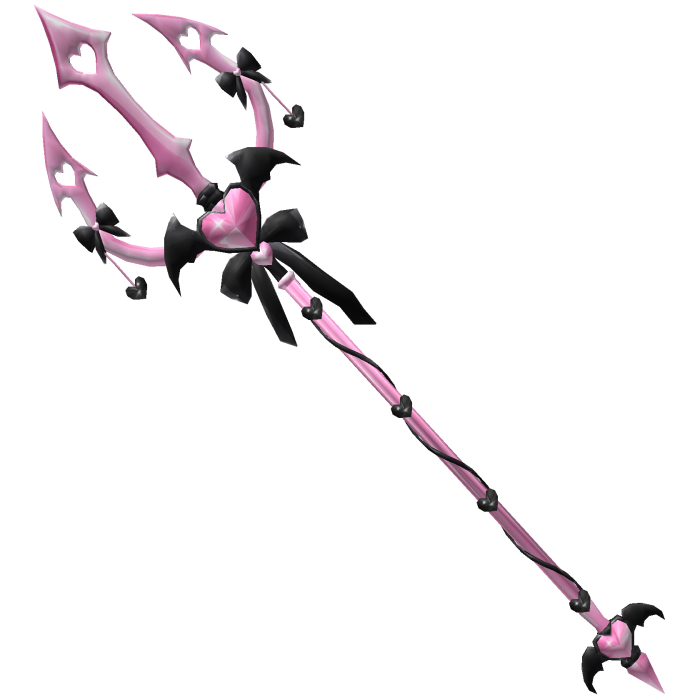 Bat Devil Imp Heart Trident - Black Pink Jirai Kei