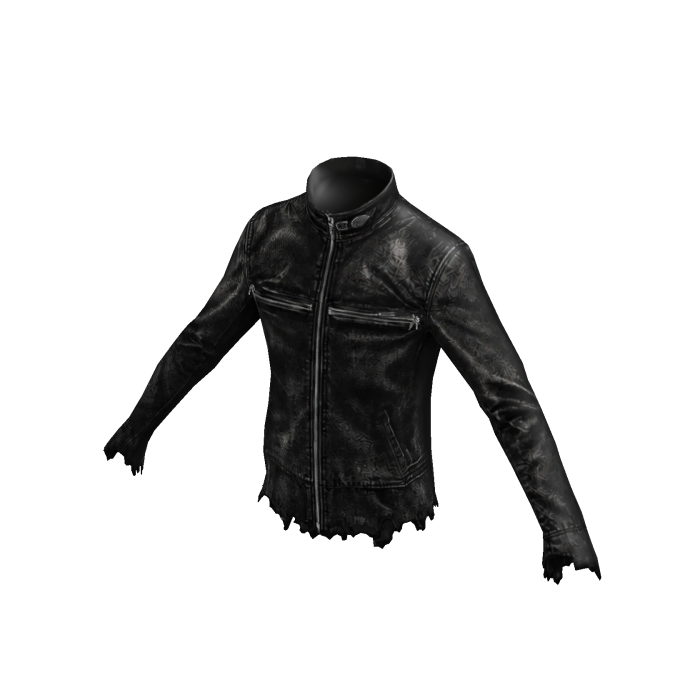 Black Gothic Zip Leather Jacket