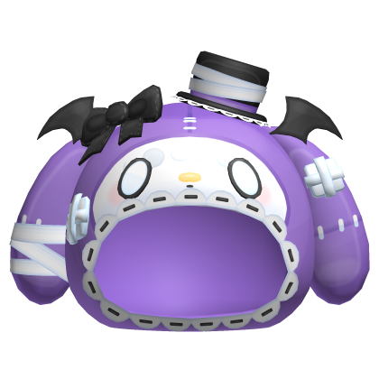 cute spooky halloween purple bunny hood Roblox item