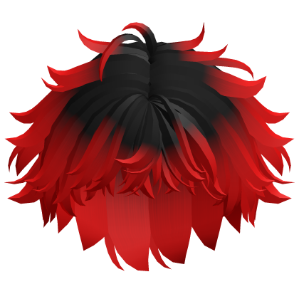 Stylish Messy Boy Hair Black to Red Roblox item