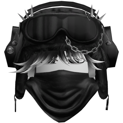 Emo Vkei Boy w Ushanka + Bandana Black/White