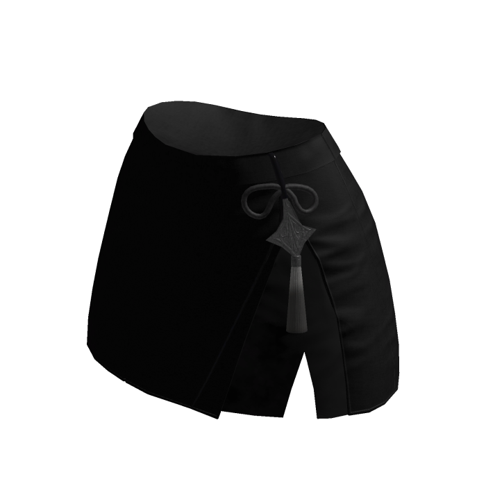 ✧♡✧ Black Velvet Martial Arts Mini Skirt