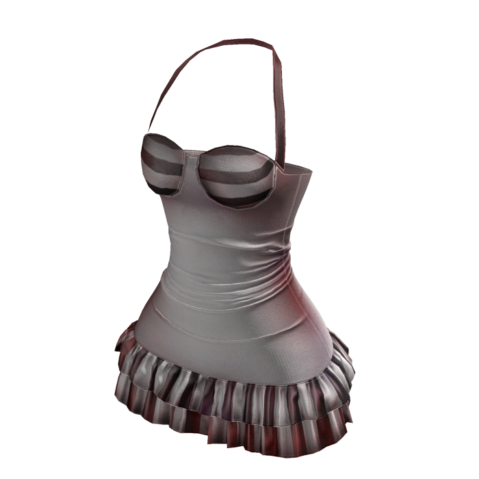 Y2K Scary Halloween Striped Halter Dress