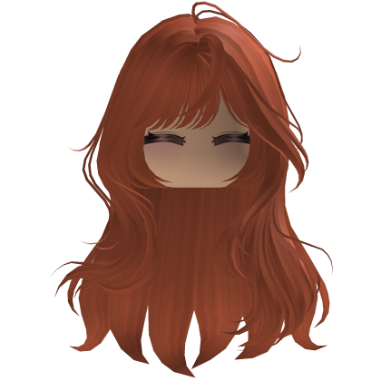 Cute emo y2k hair fluffy (orange)