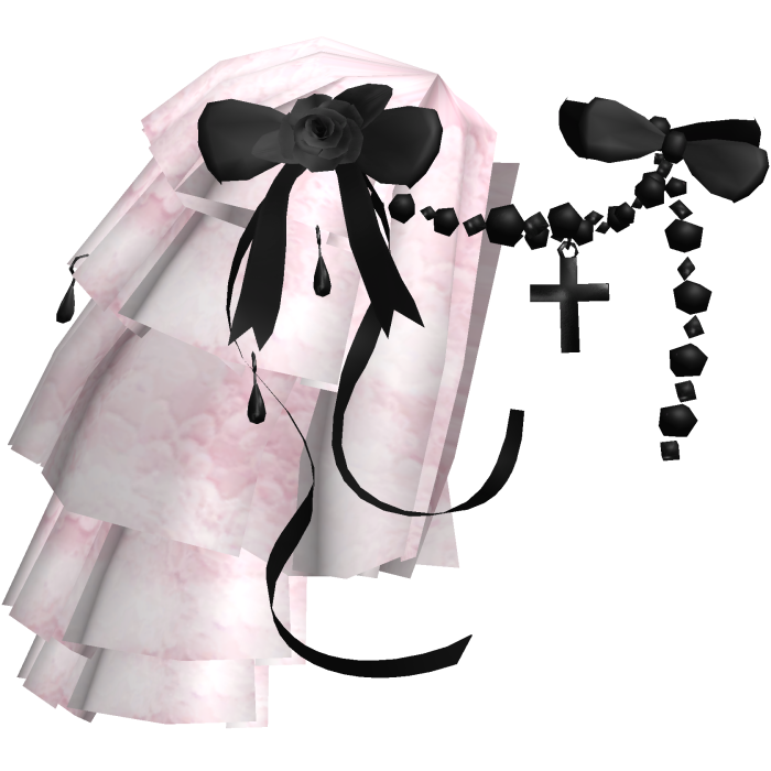 Victorian Lace Pearl Ribbon Pink Shoulder [R]