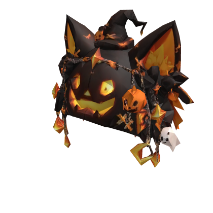 Spooky Pumpkin Cat Hood – Orange