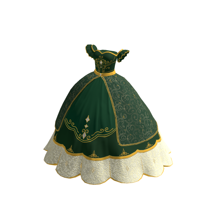 ♾️ Green Majestic Princess Ballgown