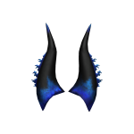 Flaming Blue Horns