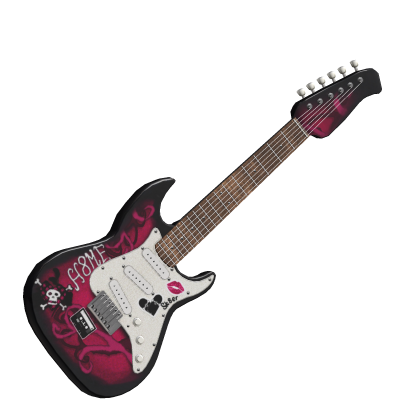 dusty rose pink scene electric guitar Roblox item