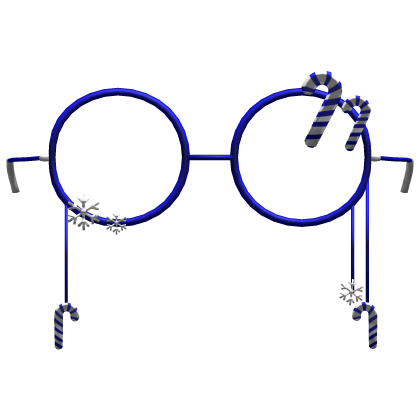 blue christmas glasses