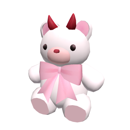 White Demon Teddy Bear Roblox item