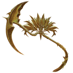 Gold Demonic Fan Blade Scythe