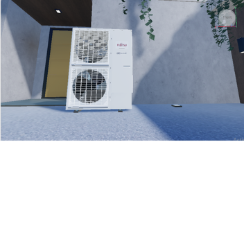 Big modern house with air conditioner