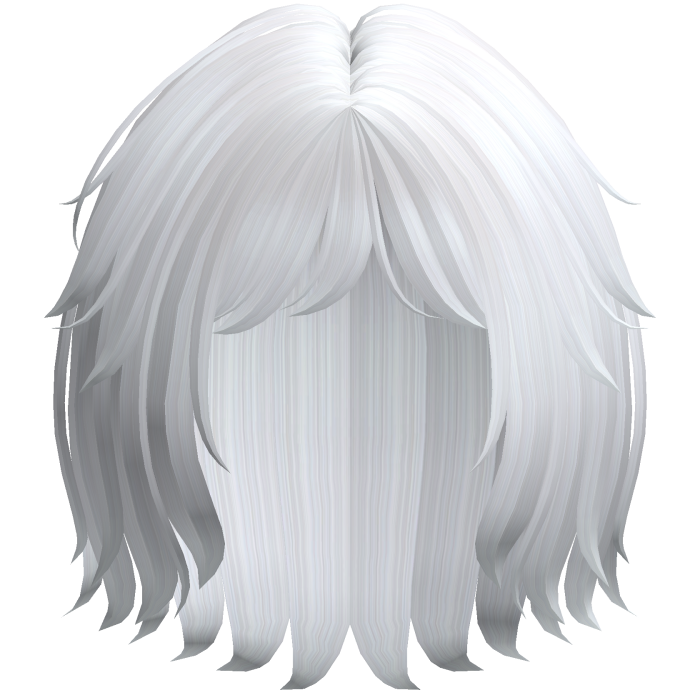 Soft Messy Bob w/ Curtain Bangs (White)