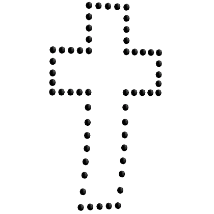 さ face cross / black Roblox item