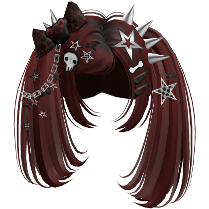 ♡ Scene Spiky Moe Pigtails (Red)