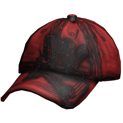 Red Distressed Backwards Hat Roblox item