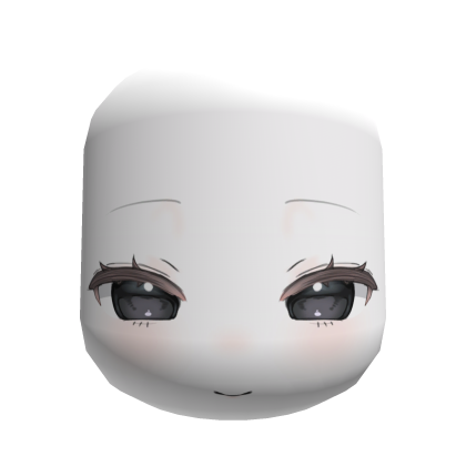 chill calm smug smile cute chibi girl anime face Roblox item