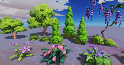 Fantasy Stylized Forest Roblox Nature Assets Pack preview 1