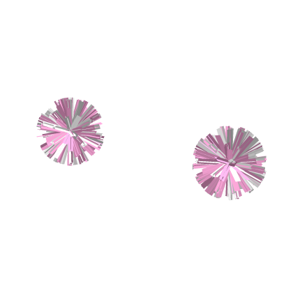 Pink White Cheer Pom Poms thumbnail