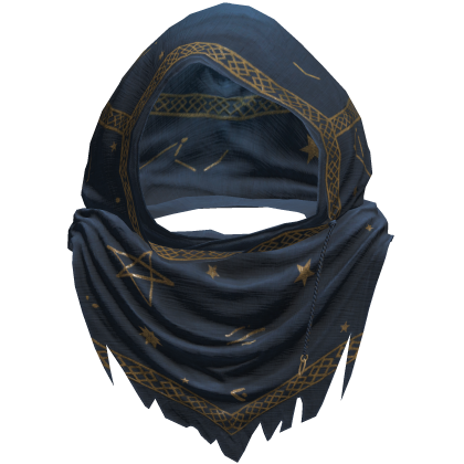 Blue Sorcerer Distressed Rune Hood