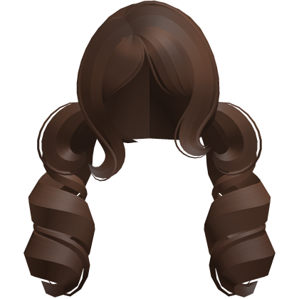 princess big swirly curls low ponytails brown